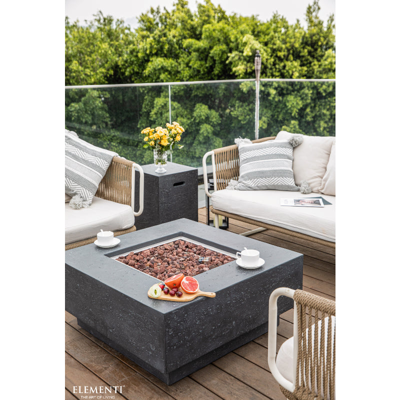 Manhattan Propane Fire Table in Dark Gray