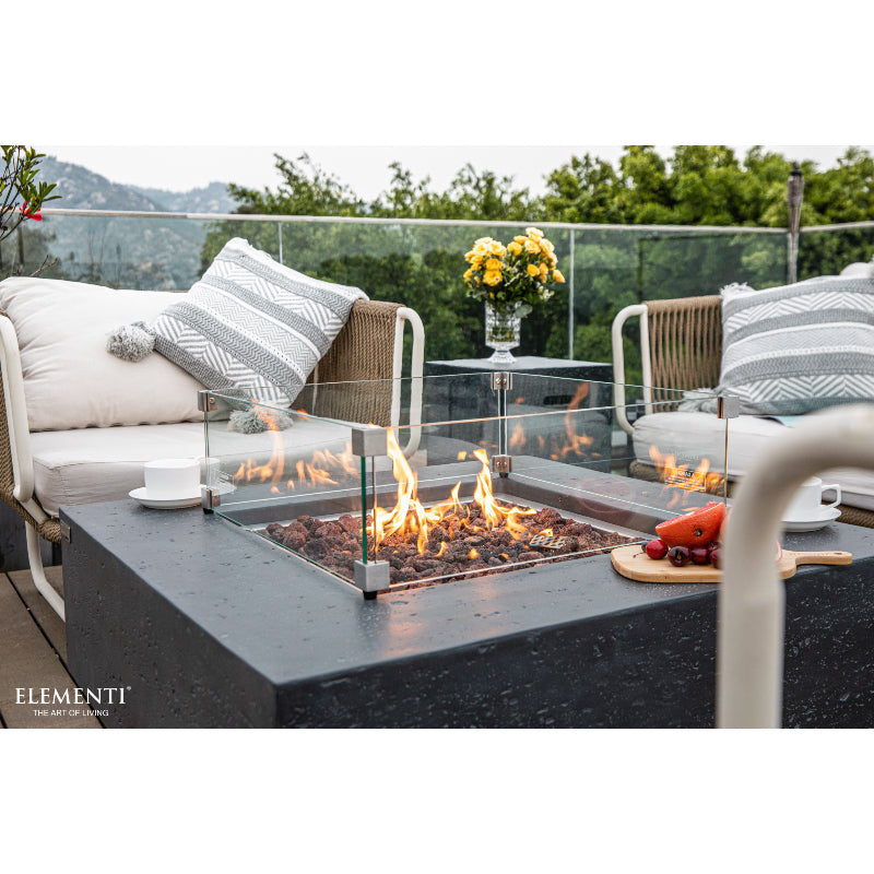 Manhattan Propane Fire Table in Dark Gray