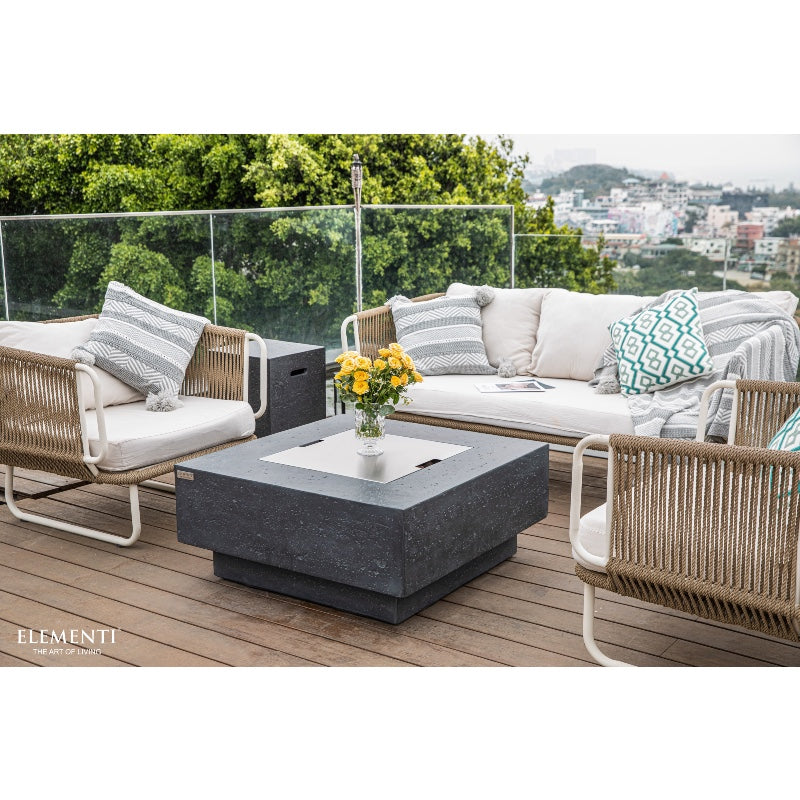 Manhattan Propane Fire Table in Dark Gray