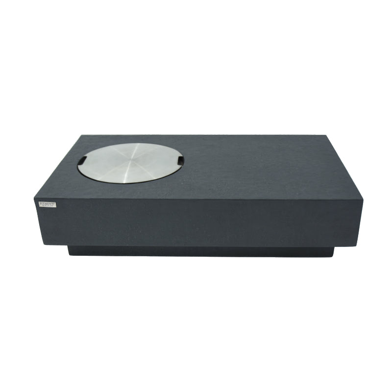 Metropolis Propane Fire Table in Dark Gray