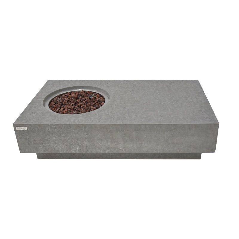 Metropolis Propane Fire Table in Light Gray