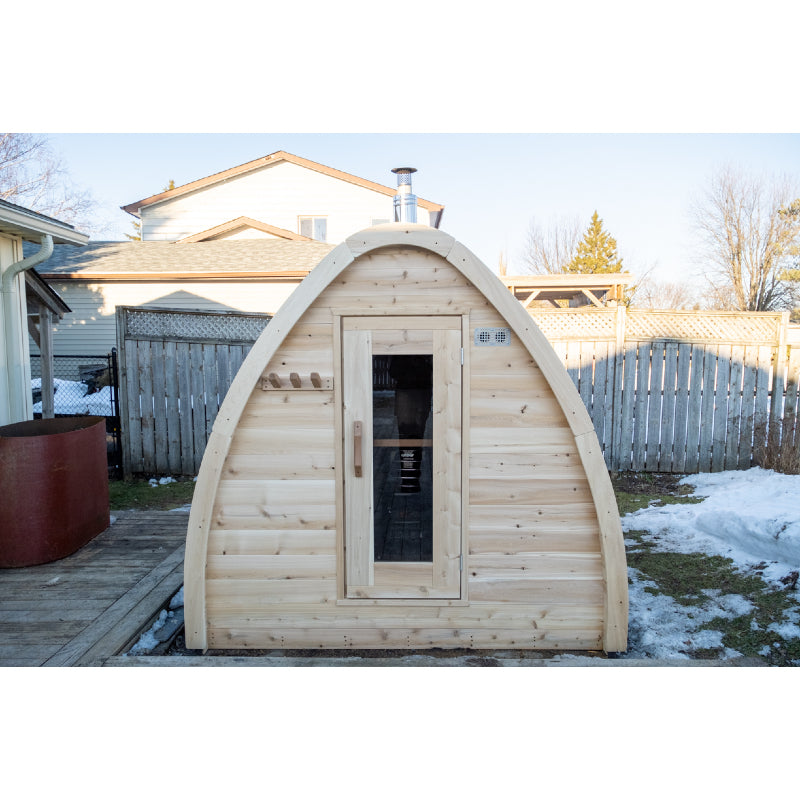 Canadian Timber MiniPOD Cedar 3-4 Person Traditional Outdoor Sauna