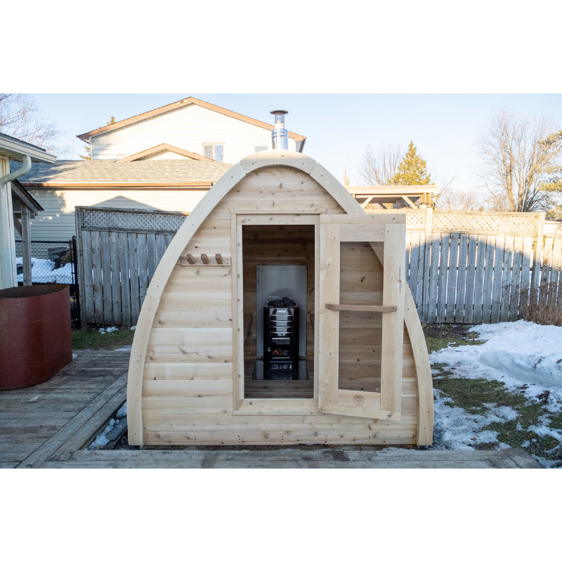 Canadian Timber MiniPOD Cedar 3-4 Person Traditional Outdoor Sauna