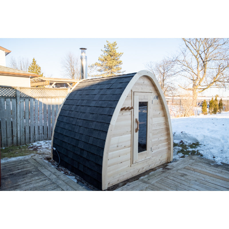 Canadian Timber MiniPOD Cedar 3-4 Person Traditional Outdoor Sauna
