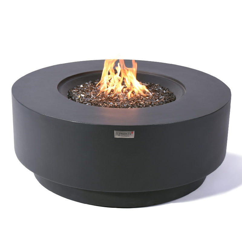 Nimes Propane Fire Table in Dark Gray