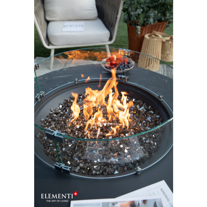 Nimes Propane Fire Table in Dark Gray