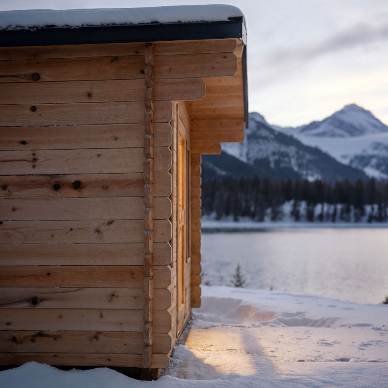 Canadian Timber Palmer Cedar Outdoor Cabin Sauna (3-4 Person) with Harvia 8kW Heater