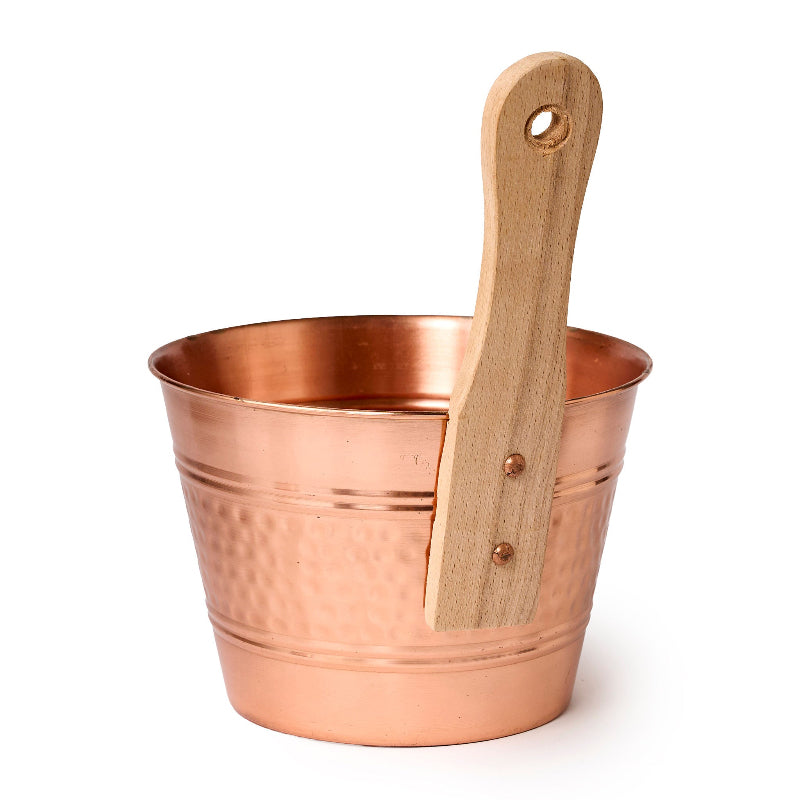 Copper Bucket & Ladle Set