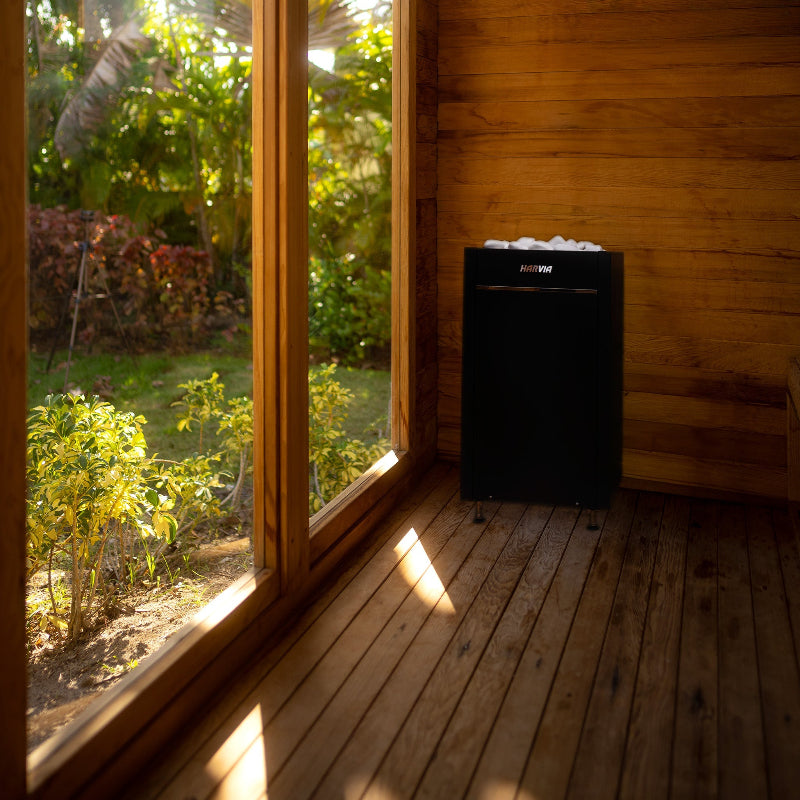 Garden Canadian Thermowood Outdoor Sauna (8-Person) with Harvia KIP 8kW Heater