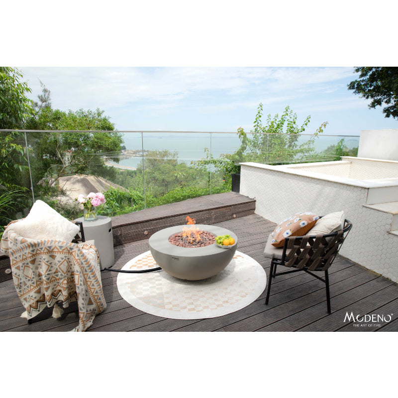 Roca Propane Fire Table in Light Gray