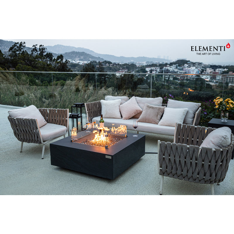 Roraima Propane Fire Table in Slate Black
