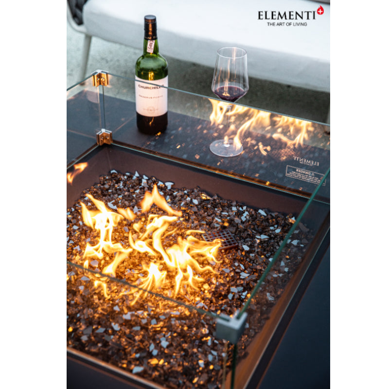 Roraima Propane Fire Table in Slate Black