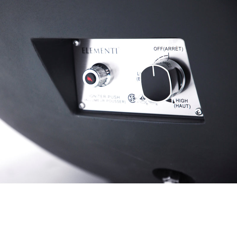 Rose Bowl Propane Fire Table in Dark Gray