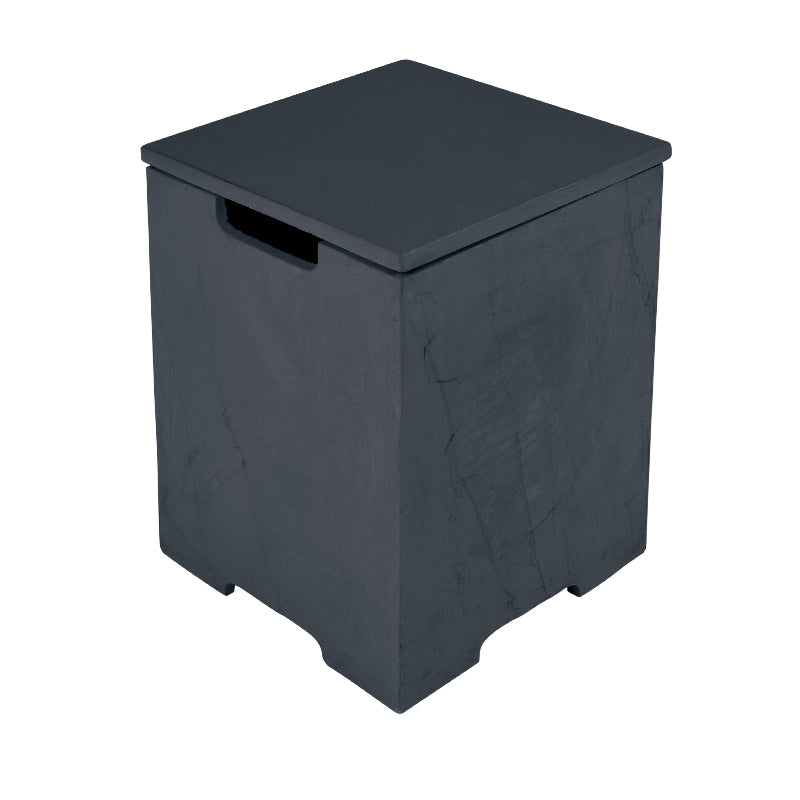 Square Propane Tank Cover in Dark Gray with Removable Lid