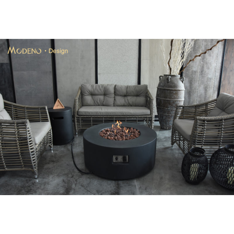 Venice Propane Fire Table in Dark Gray