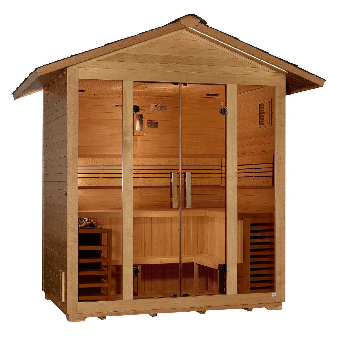 Vorarlberg Canadian Hemlock 5-Person Traditional Outdoor Classic Sauna