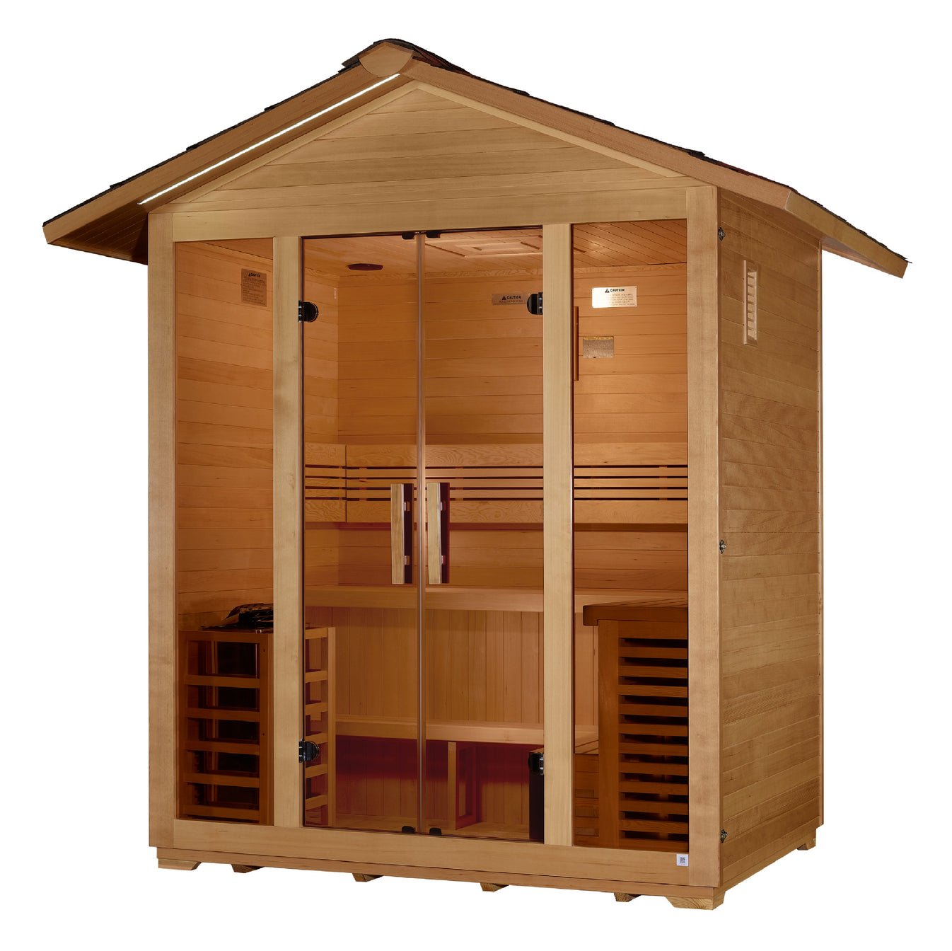 Vorarlberg Canadian Hemlock 5-Person Traditional Outdoor Classic Sauna