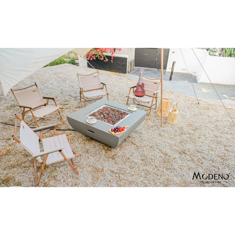 Westport Propane Fire Table in Light Gray