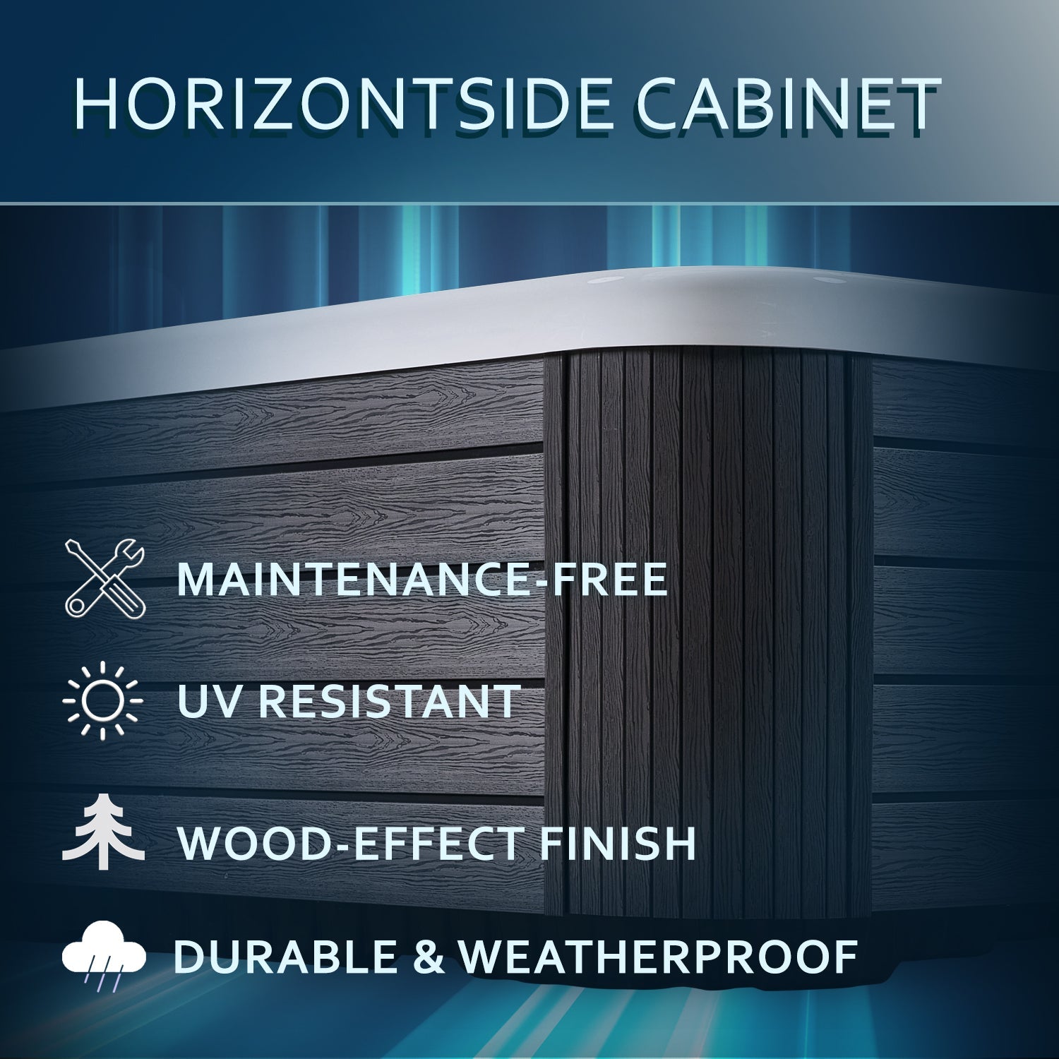 Chicago 7-Person 50-Jet Square Hot Tub