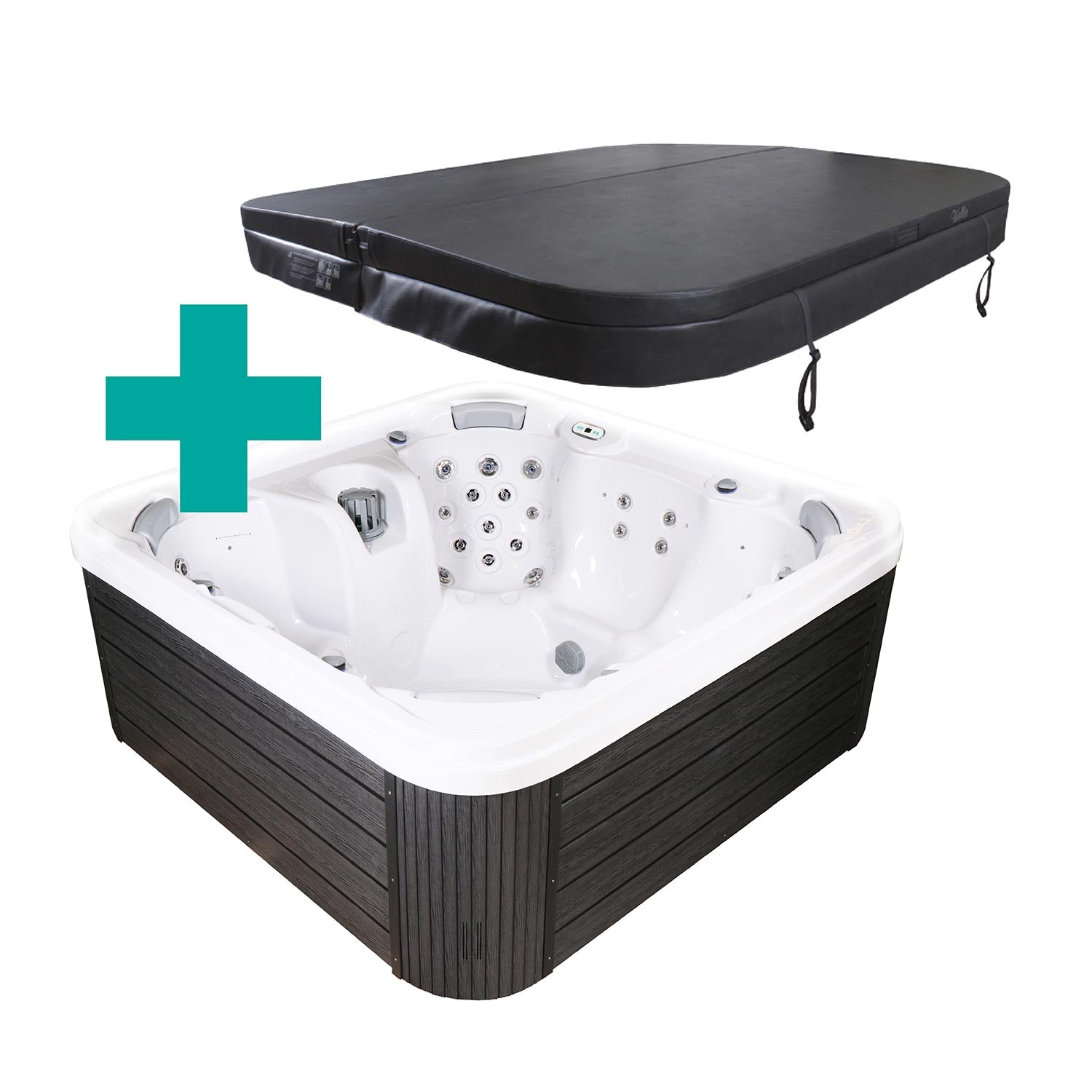 Chicago 7-Person 50-Jet Square Hot Tub