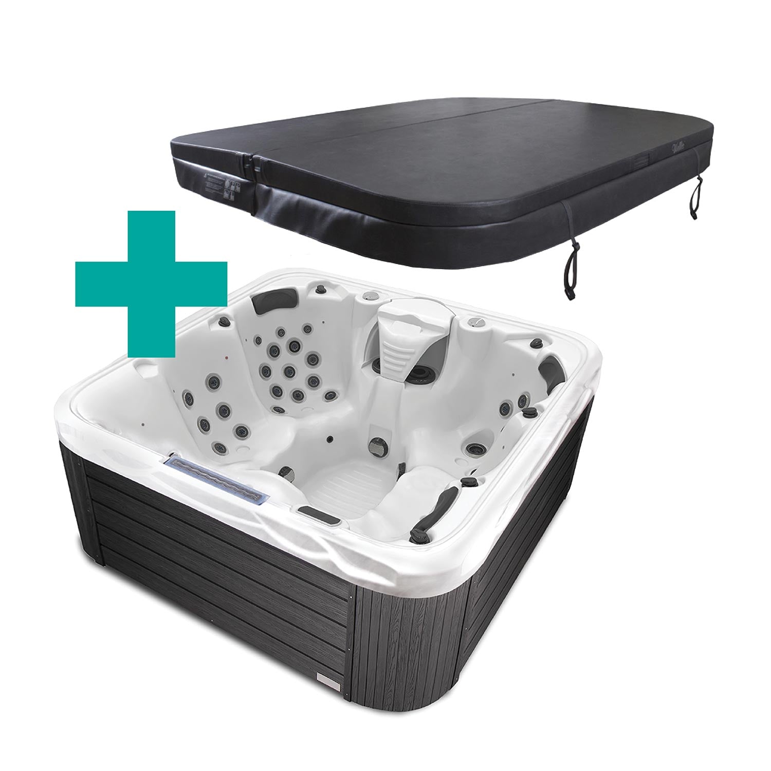 Hollywood 5-Person 51-Jet Square Hot Tub