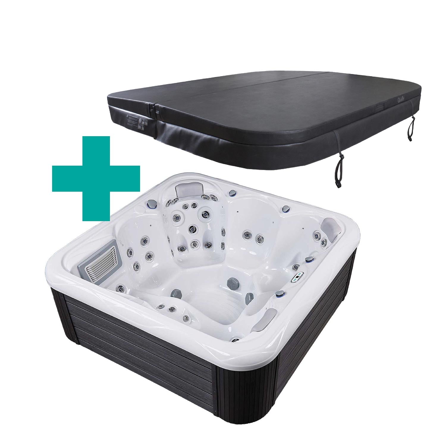 New York 6-Person 49-Jet Square Hot Tub