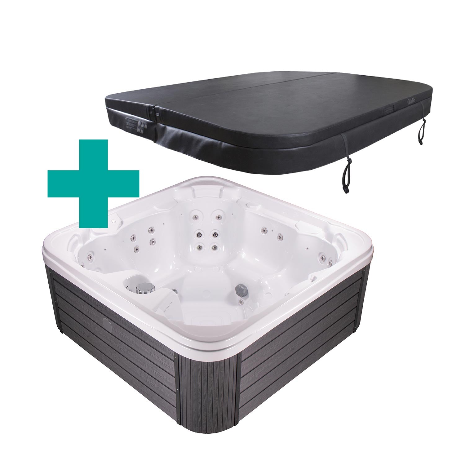 Vacation 7-Person 44-Jet Square Hot Tub